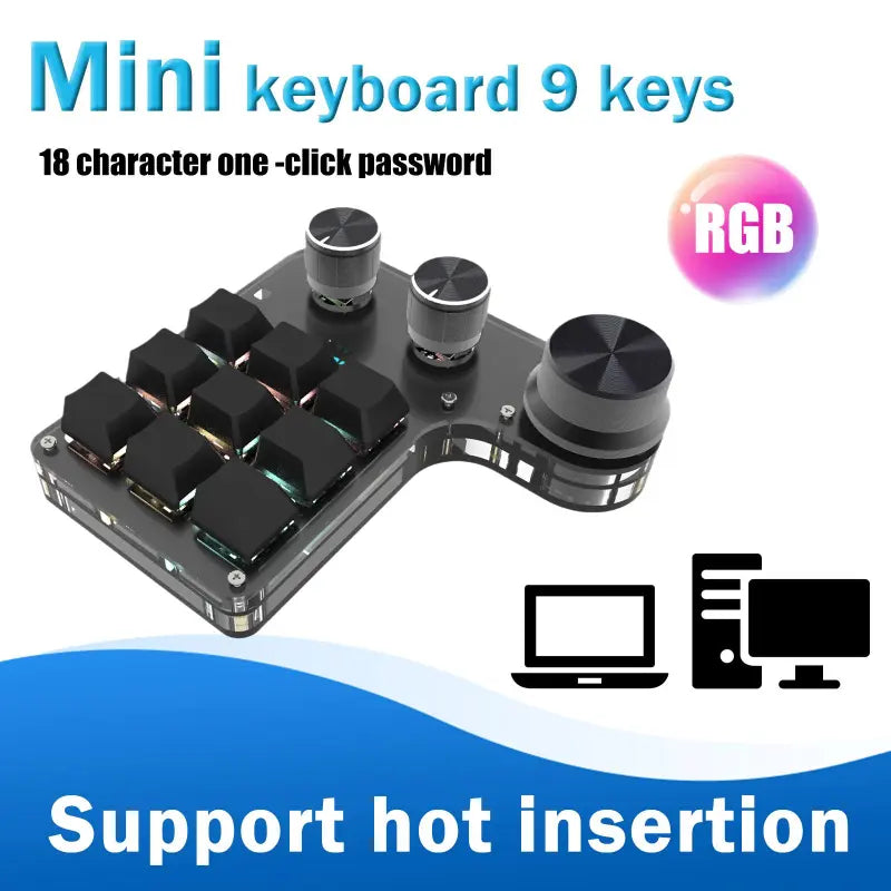 Bluetooth 2.4G Wireless Copy Shortcut Keys Gaming Keyboard