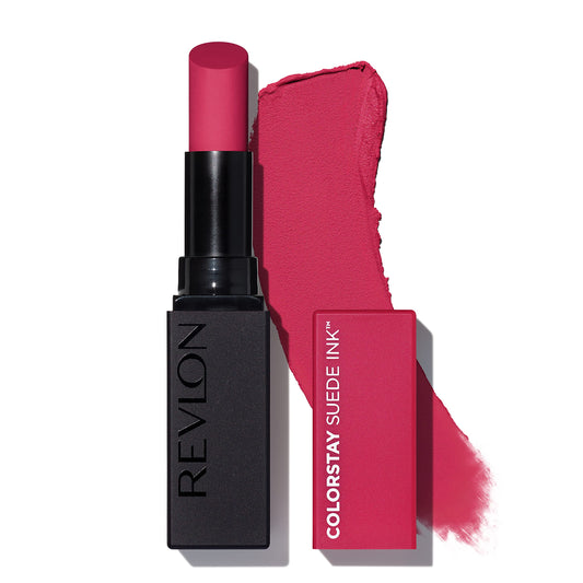 REVLON Lipstick ColorStay Suede Ink Built-in Primer Infused with Vitamin E Waterproof Smudge-proof Matte Color 011 Type A 0.09 oz.